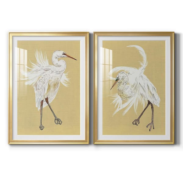 Wexford Home Pastel Birds I by Wexford Homes 2-Pieces Framed Abstract Paper Art Print 22.5 in. x 30.5 in.