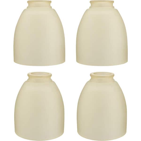 Unbranded 4PK-Lighting Accessory-Replacement Glass-Amber, 2-1/8 in. Fitter, 4-5/8 in. Dia. x 5-1/2 in. H