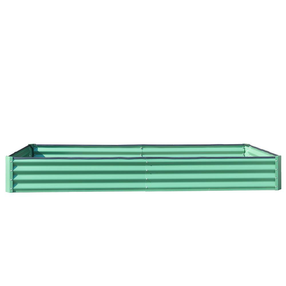 8 ft. x 4 ft. x 1 ft. Outdoor Garden Gardening Flowers Large Galvanized Green Raised Garden Bed Planters Garden Boxes price history on PriceWatchPro