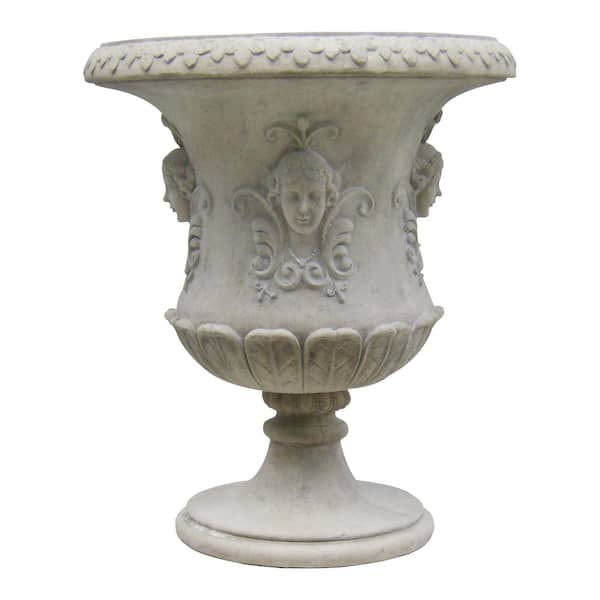 Design Toscano Goddess Flora 35.5 in. H Ancient Ivory Fiberglass Architectural Garden Urn