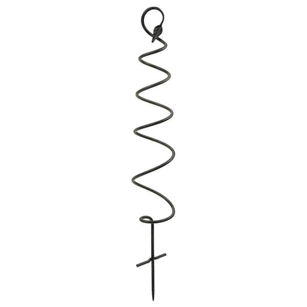 42 in. Tall, Black Powder Coat Finish, Spiral Trellis Gardening Tool