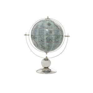 11 in. Gray Stainless Steel Decorative Globe