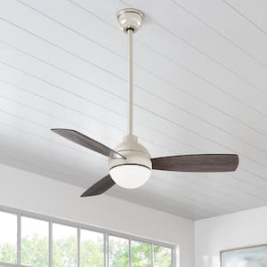 Alisio 44 in. LED Polished Nickel Ceiling Fan with Light and Remote Control