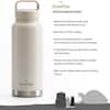 GRANDTIES 24 oz. Midnight Black Travel Water Bottle - Wide Mouth Vacuum  Insulated Water Bottle with 2-Style Lids GT001210701 - The Home Depot