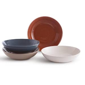 Siterra Painter's Palette 31.5 fl.oz Multi Assorted Colors Stoneware Soup Bowls (Set of 4)
