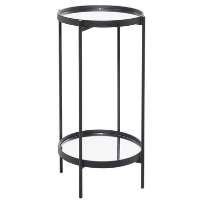 Black Metal Contemporary Accent Table