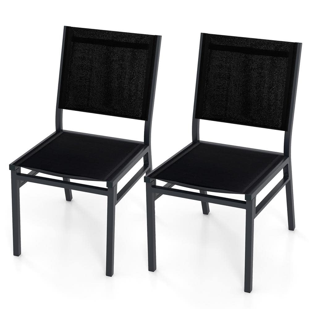Outdoor Dining Chairs with Breathable Seat and Backrest for Backyard Porch Poolside (Set of 2) price history on PriceWatchPro