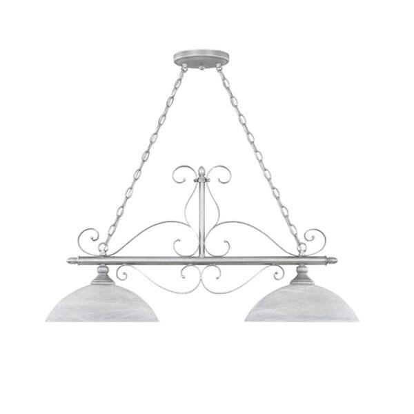 Designers Fountain Downey Collection 2-Light Hanging Matte Pewter Island Light
