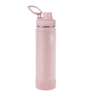 Actives 22 oz. Blush Insulated Stainless Steel Water Bottle with Spout Lid