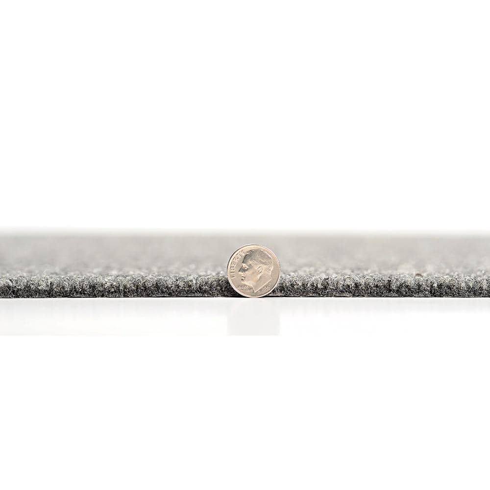 Varna Gray Medium Pile Peel and Stick Carpet Tiles