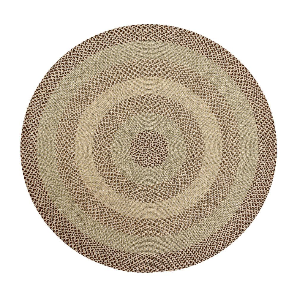 Better Trends Woodbridge Oval Braid Collection Ivory 72 Round 100