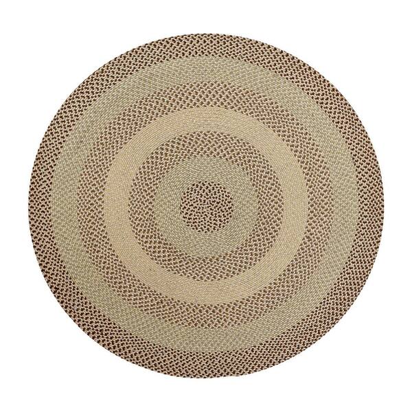 Better Trends Woodbridge Oval Braid Collection Ivory 72" Round 100