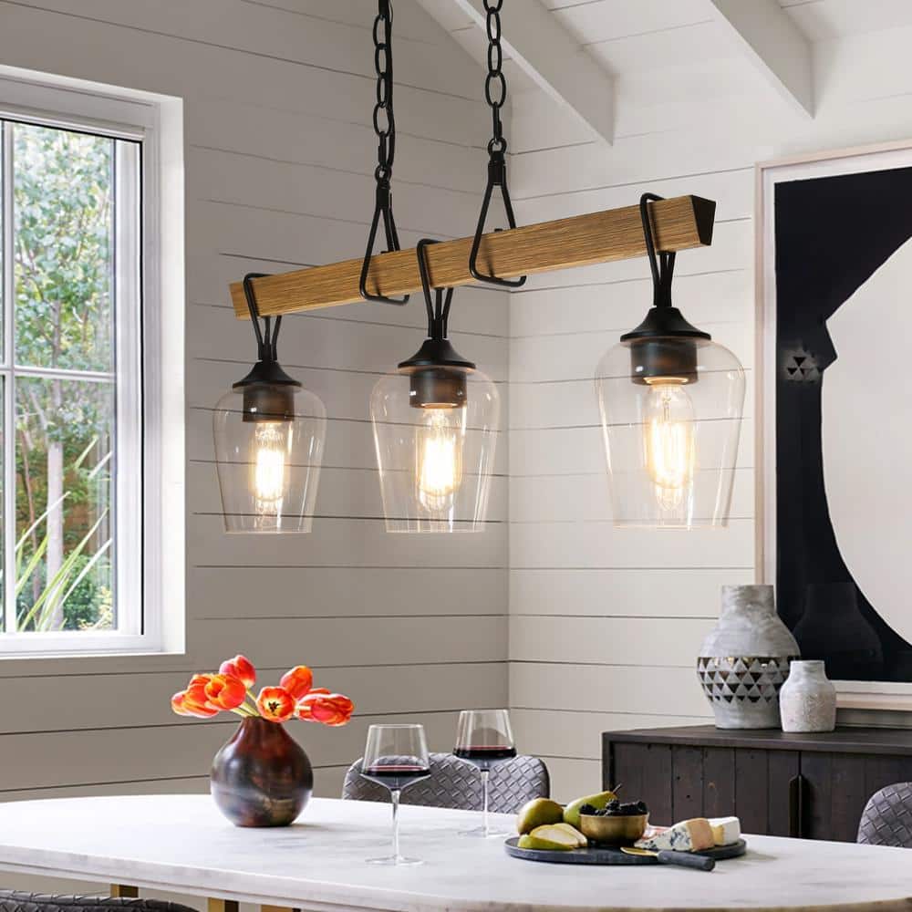 Matte Black With Rustic Faux Wood Accents Uolfin Chandeliers 27yzjyhd24186zu 64 1000 