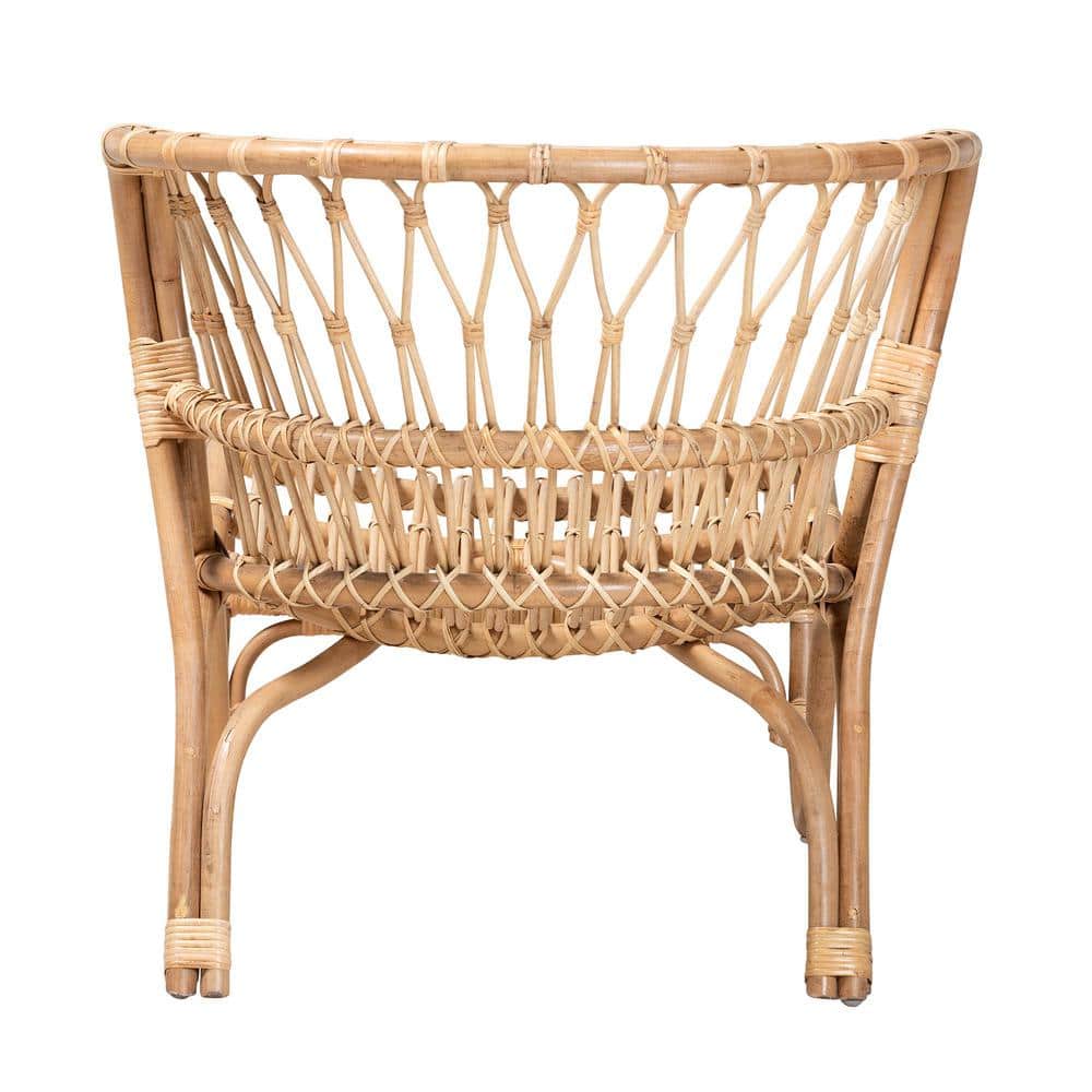 Alaya Natural Brown Handcrafted Rattan Accent Chair