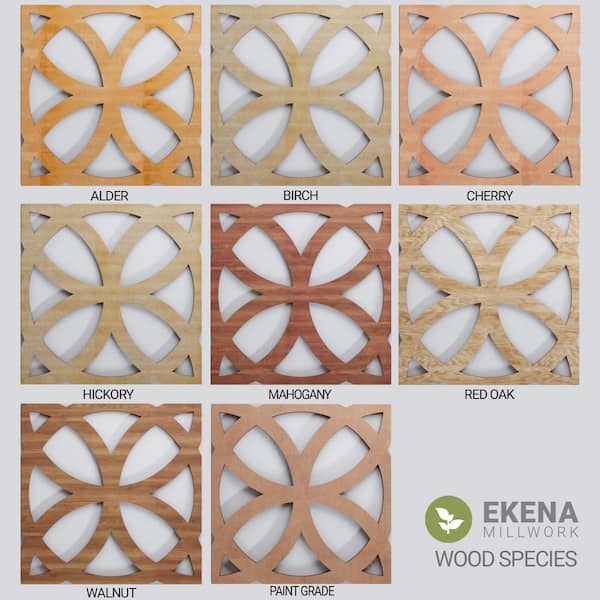 23 3/8 in. x 23 3/8 in. x 1/4 in. MDF Large Genoa Decorative Fretwork Wood  Wall Panels (20-Pack)