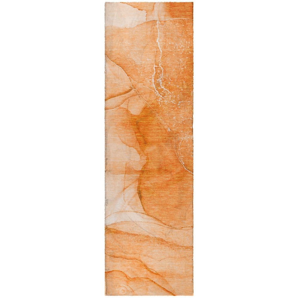 Dream Shag Premium Machine Washable Abstract ADS507 Orange 2 ft. x 7 ft. Runner Rug price history on PriceWatchPro