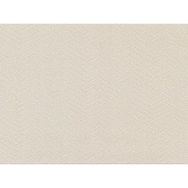 Warner Karma Off-White Herringhone Weave Off-White Wallpaper Sample