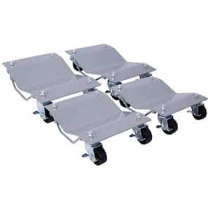 4-Piece Gray 1500 lb. Load Capacity Heavy Duty Wheel Dolly