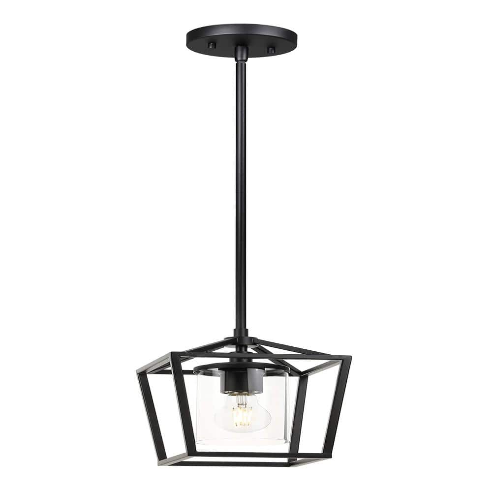 Modern Farmhouse Adjustable Outdoor 61.75 in. 1-Light Black Pendant Light Fixture for Kitchen Island and Hallway price history on PriceWatchPro