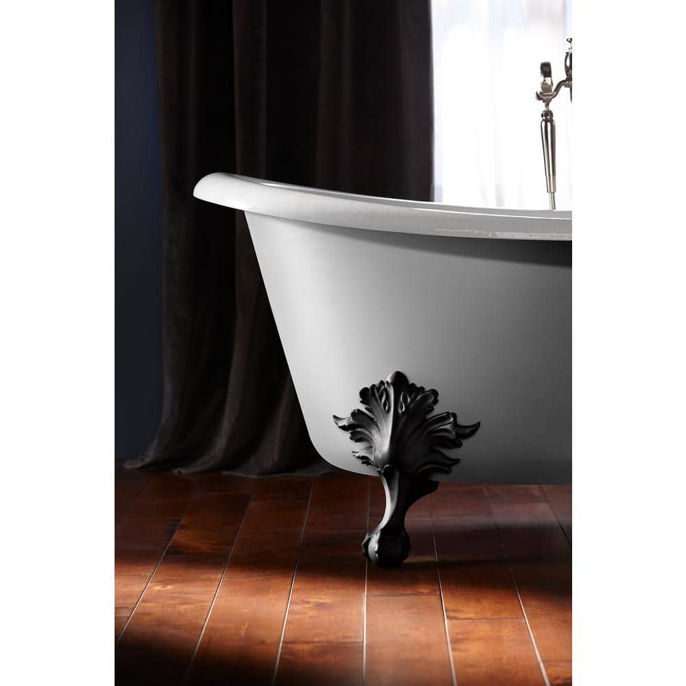 White Cast Iron Clawfoot Freestanding Bathtub