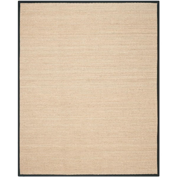 SAFAVIEH Natural Fiber Beige/Black 8 ft. x 10 ft. Border Area Rug