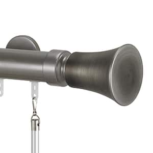 Tekno 40 48 in. Traverse Rod in Antique Silver with Tama 40-Finial