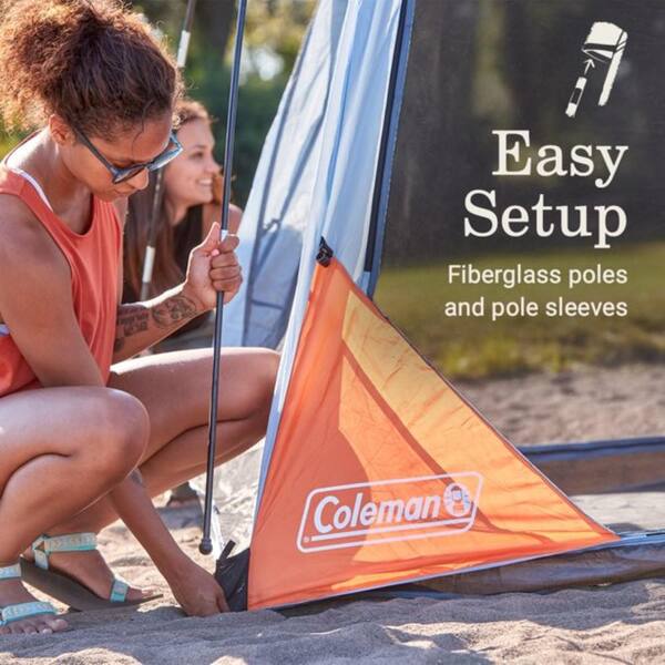 Coleman Skyshade 8 x 8 Screen Dome Canopy Tent, Fog 2208095 - The