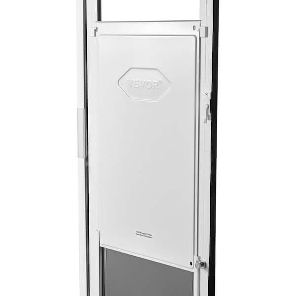 13.6 in. W x 23.6 H Dog Door for Sliding Glass Door,180° Swing-Open Pet Doors, 75 7/8 in. to 80 11/16 in. Adjustable