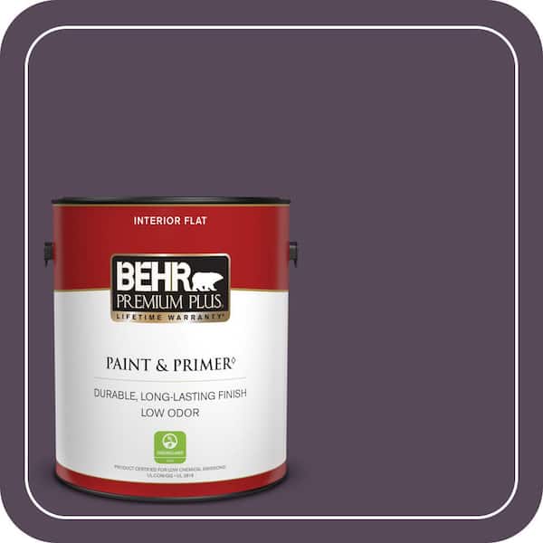 BEHR PREMIUM PLUS 1 gal. #M100-7 Deep Merlot Flat Low Odor Interior Paint & Primer