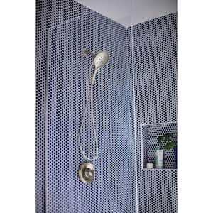 Attract with Magnetix Single-Handle 6-Spray 5.5 in. Shower Faucet in Spot Resist Brushed Nickel (Valve Included)