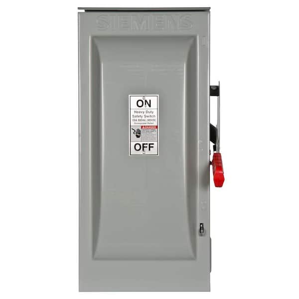 Siemens Heavy Duty 100 Amp 600-Volt 2-Pole Outdoor Fusible Safety Switch