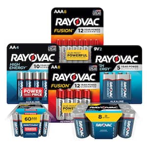 High Energy AA Batteries (60-Pack), Double A Alkaline Batteries