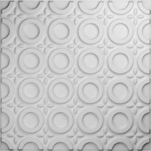 19-5/8"W x 19-5/8"H Abstract EnduraWall Decorative 3D Wall Panel, White, (10-Pack for 26.75 Sq.Ft.)