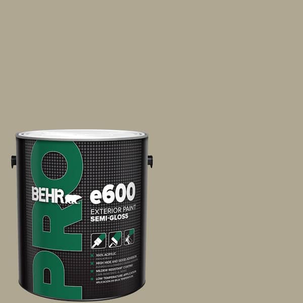BEHR PRO 1 gal. e600 White Semi-Gloss Acrylic Exterior Paint PR67001 - The  Home Depot