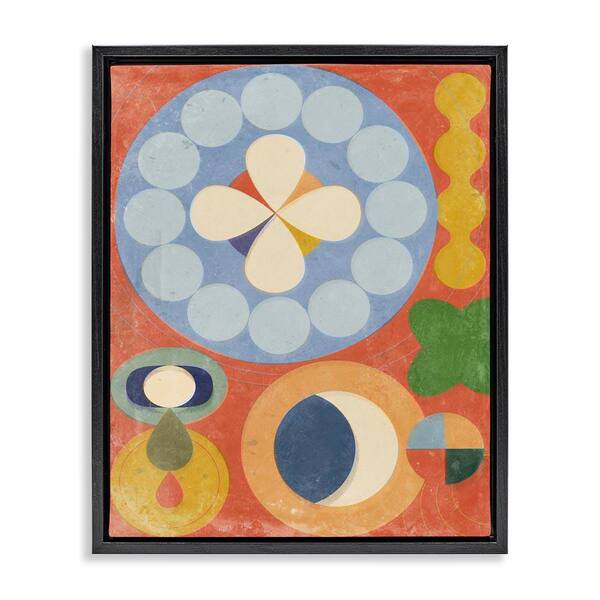 Stupell Industries Retro Symbolic Shapes by Victoria Barnes Black Floater Frame Abstract Graphic Art Print 21 in. x 17 in.