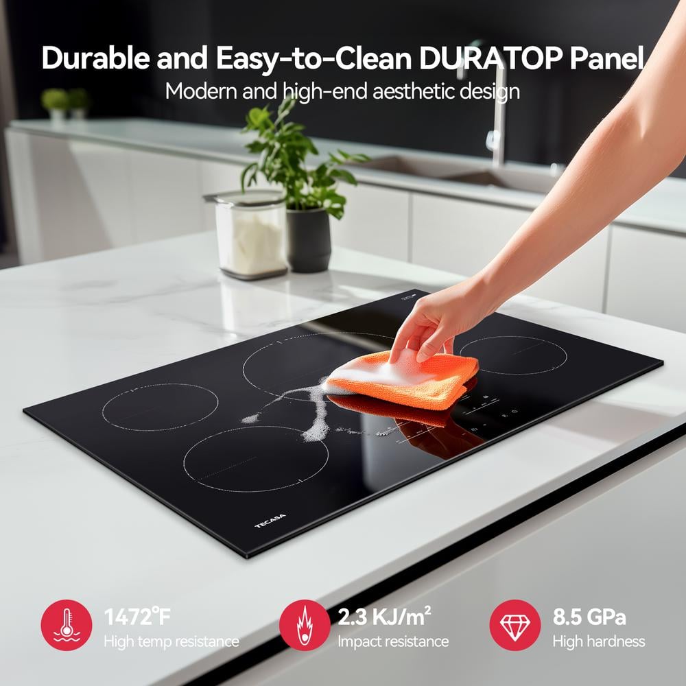 30 Inch Black Ceramic Induction Cooktop with Touch Control