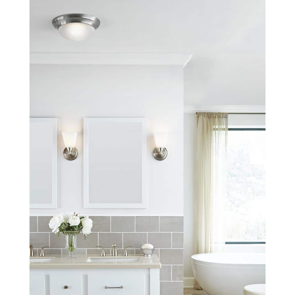 Nash Contemporary Chrome Glass Flush Mount Ceiling Light