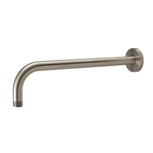 12 in. Wall-Mounted Rain Shower Arm and Flange in Brushed Nickel