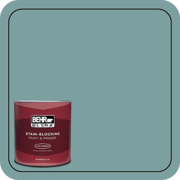BEHR ULTRA 1 qt. #S440-4 Tower Bridge Extra Durable Flat Interior Paint & Primer