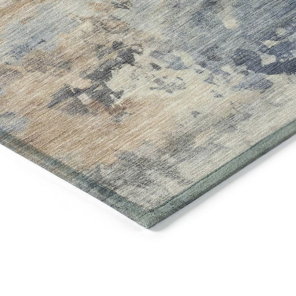 Chantille Machine Washable Indoor/Outdoor Abstract ACN2073 Denim 10 ft. x 14 ft. Area Rug