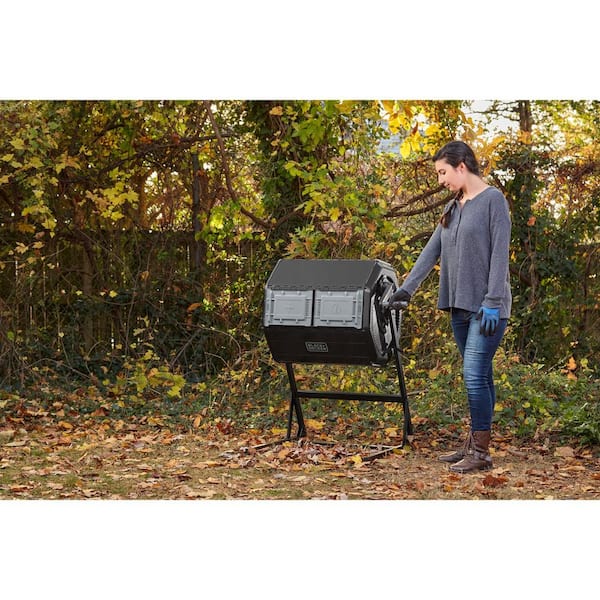 BLACK DECKER 28 in. x 36 in. Tumbling Composter BDSTGA9701 The