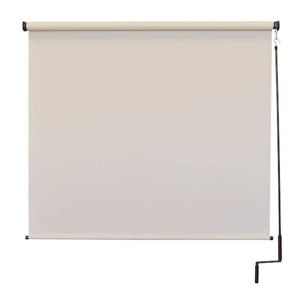 SeaSun Redondo Cream Cordless Outdoor Patio Roller Shade 84 in. W x 96 in. L