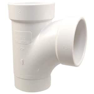 2 in. DWV PVC Spigot x Hub x Hub Sanitary Street Tee Fitting