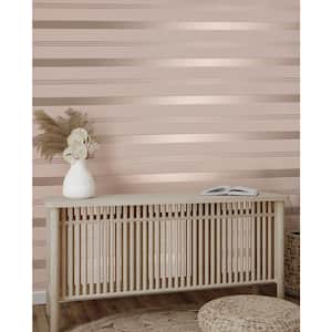 Collin Pink Bexley Stripe Paper Non-Pasted Matte Wallpaper