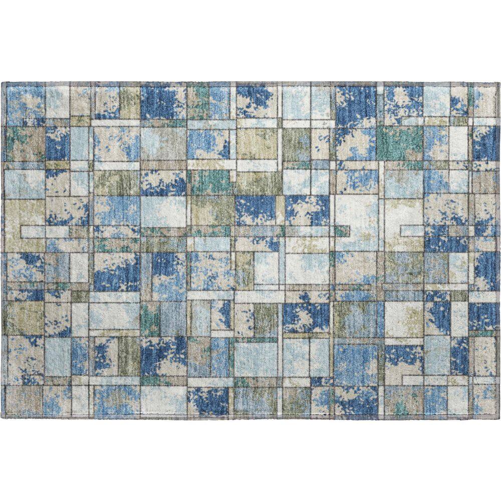 Mayfield Premium Machine Washable Abstract AMF2442 Blue 2 ft. x 3 ft. Accent Rug price history on PriceWatchPro