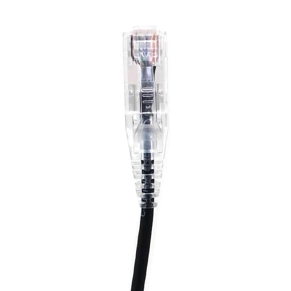 Micro Connectors, Inc 3 ft. CAT 8 SFTP 26AWG Double Shielded RJ45 Snagless  Ethernet Cable Black (5-Pack) E12-003B-5 - The Home Depot