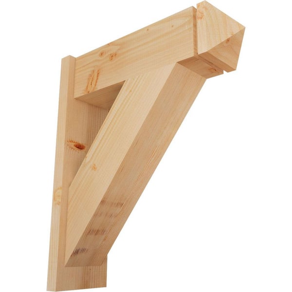 Ekena Millwork 8 in. x 28 in. x 24 in. Traditional Arts and Crafts Smooth Douglas Fir Outlooker