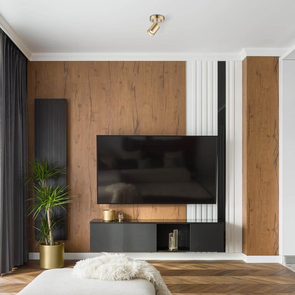 Pratt Petite Matte Brass Pivoting Track Spotlight