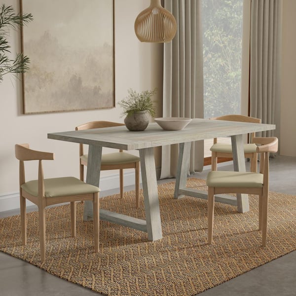 Simpli Home Whitley White Wash Solid Mango Wood 72 in. Sled Base