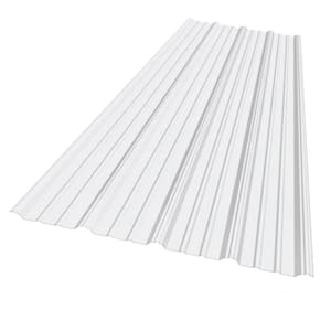 38 in. x 6 ft. 9" Corrugated Polycarbonate Roof Panel in White Opal